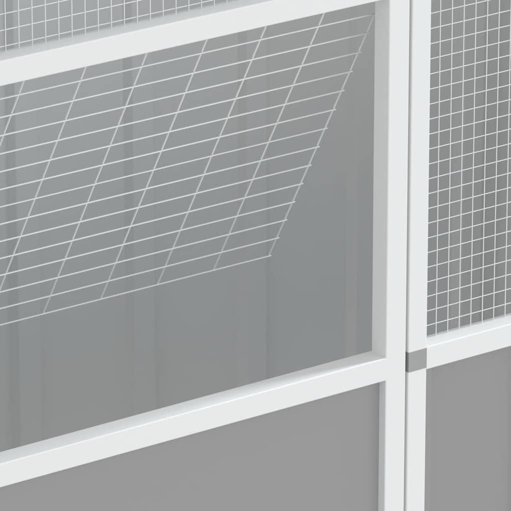 vidaXL Woliera, szara, 215x78x200 cm, galwanizowana stal