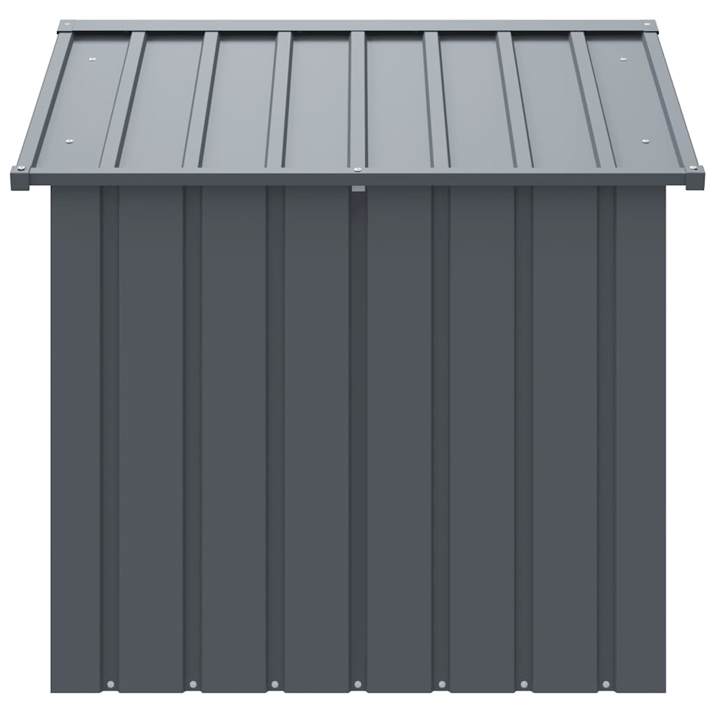 vidaXL Buda dla psa, z dachem, czarna, 117x103x102 cm, stal