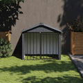 vidaXL Buda dla psa, z dachem, czarna, 117x103x102 cm, stal
