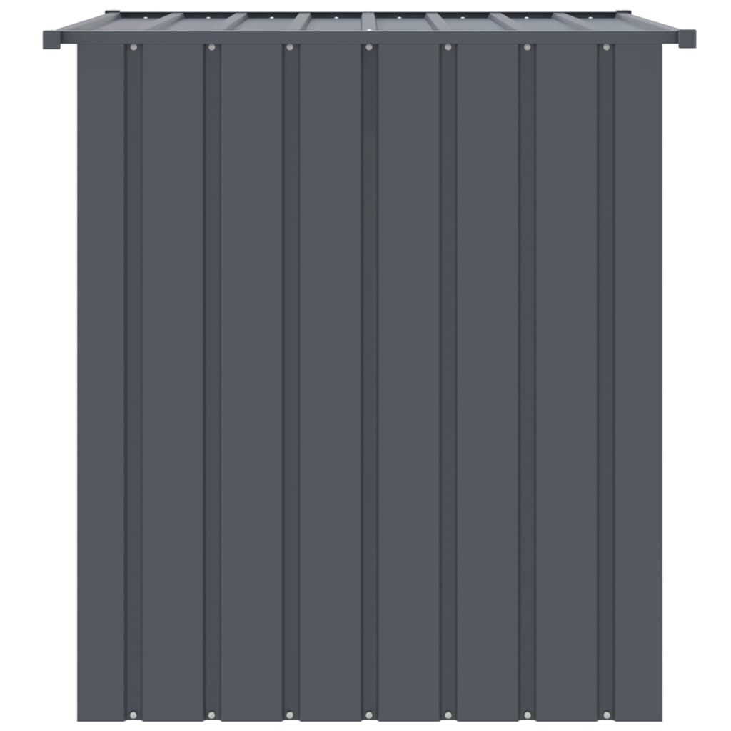 vidaXL Buda dla psa, z dachem, czarna, 110x103x109 cm, stal