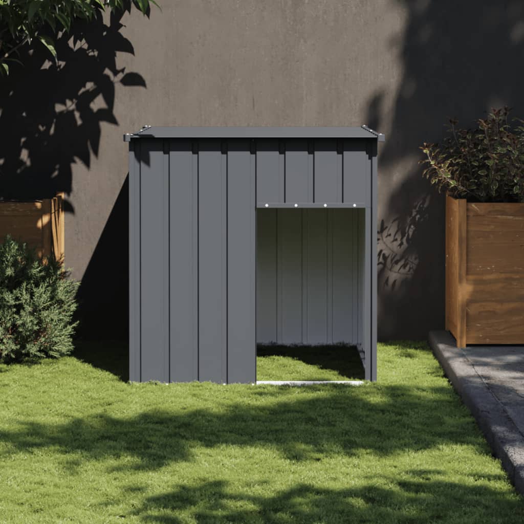 vidaXL Domek dla psa z dachem antracytowy 110x103x109 cm ocynkowana stal