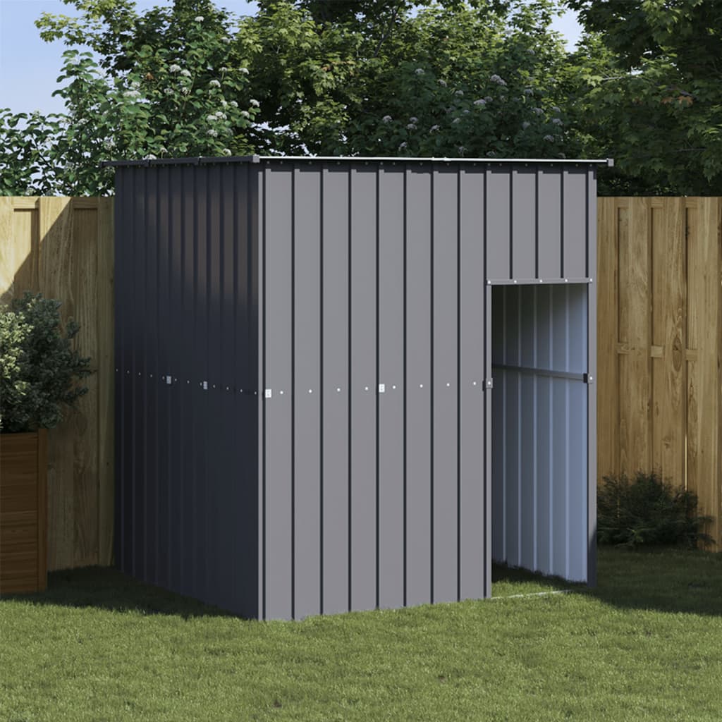 vidaXL Buda dla psa, z dachem, antracytowa, 165x153x181 cm, stal