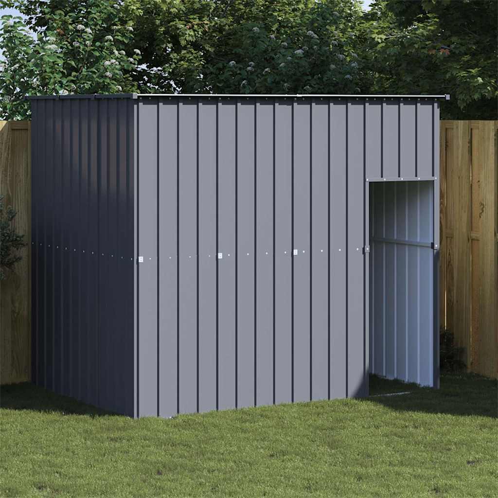 vidaXL Buda dla psa, z dachem, antracytowa, 214x153x181 cm, stal