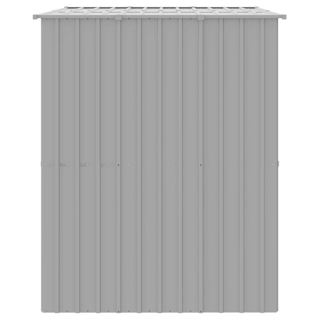 vidaXL Buda dla psa, z dachem, jasnoszara, 214x153x181 cm, stal