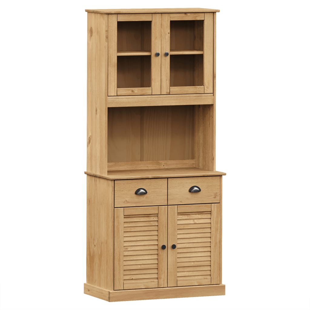 vidaXL Kredens VIGO, 78x40x175 cm, lite drewno sosnowe