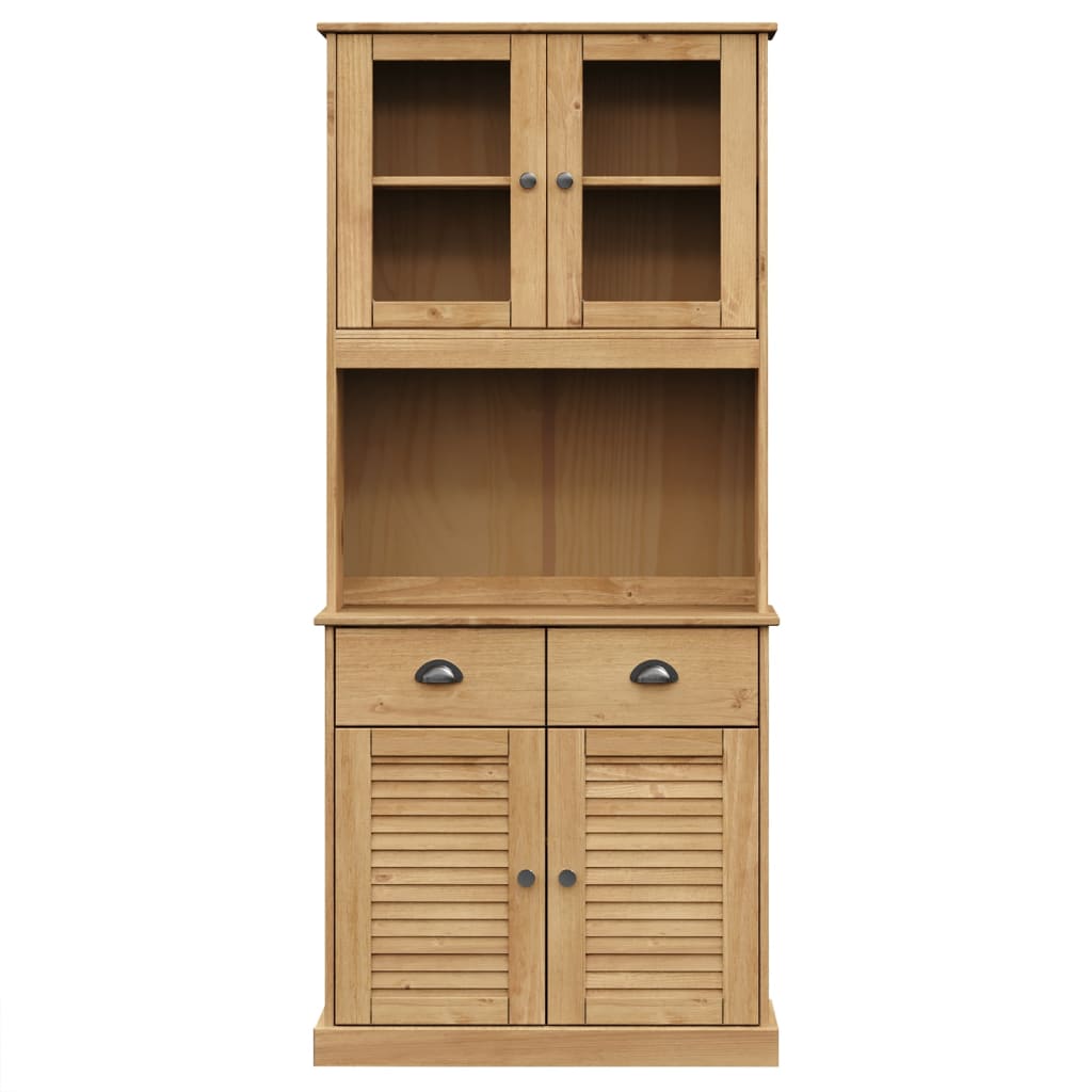 vidaXL Kredens VIGO, 78x40x175 cm, lite drewno sosnowe