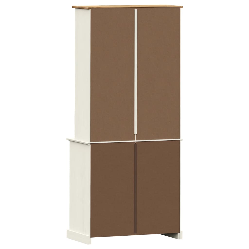 vidaXL Kredens VIGO, biały, 78x40x175 cm, lite drewno sosnowe