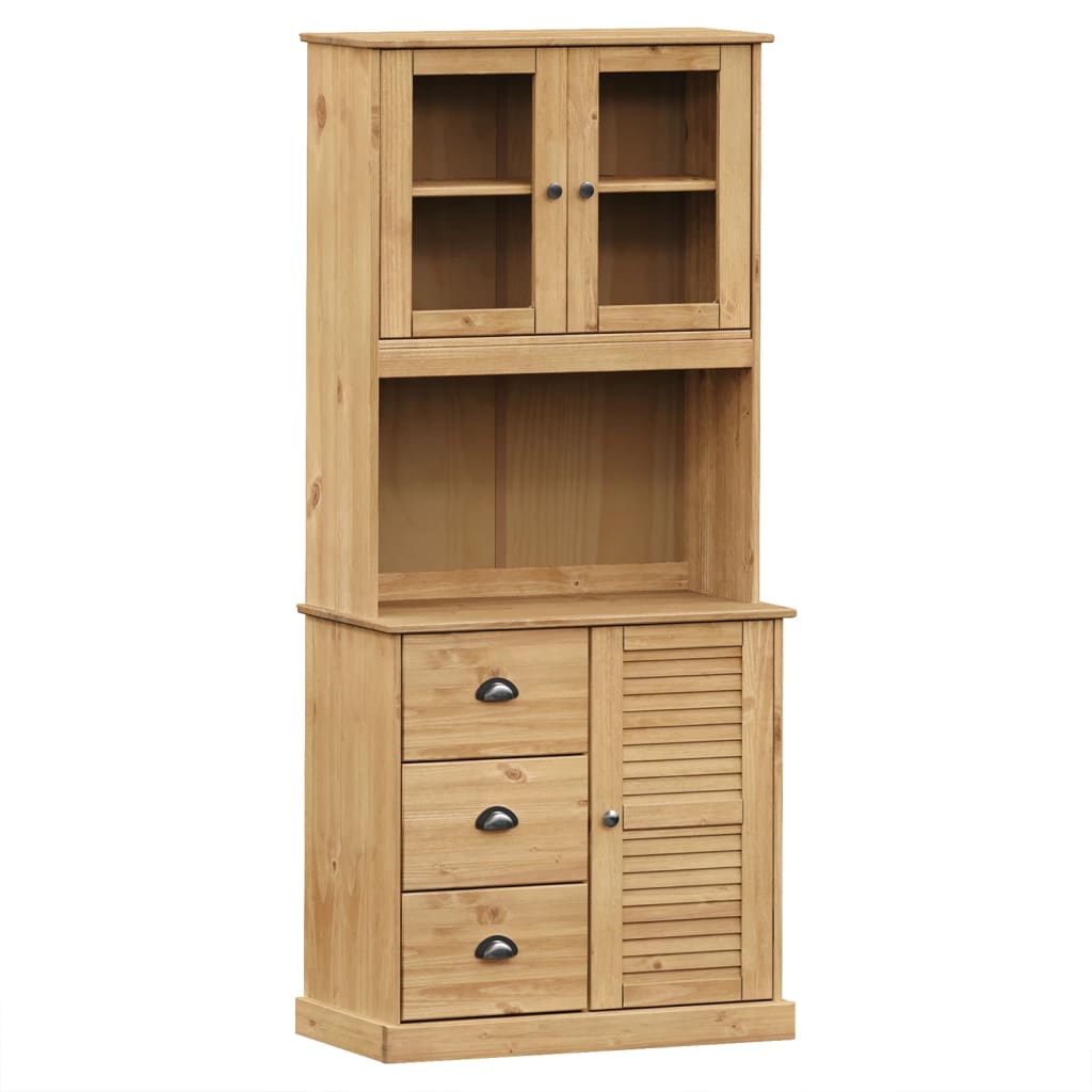 vidaXL Kredens VIGO, 78x40x175 cm, lite drewno sosnowe