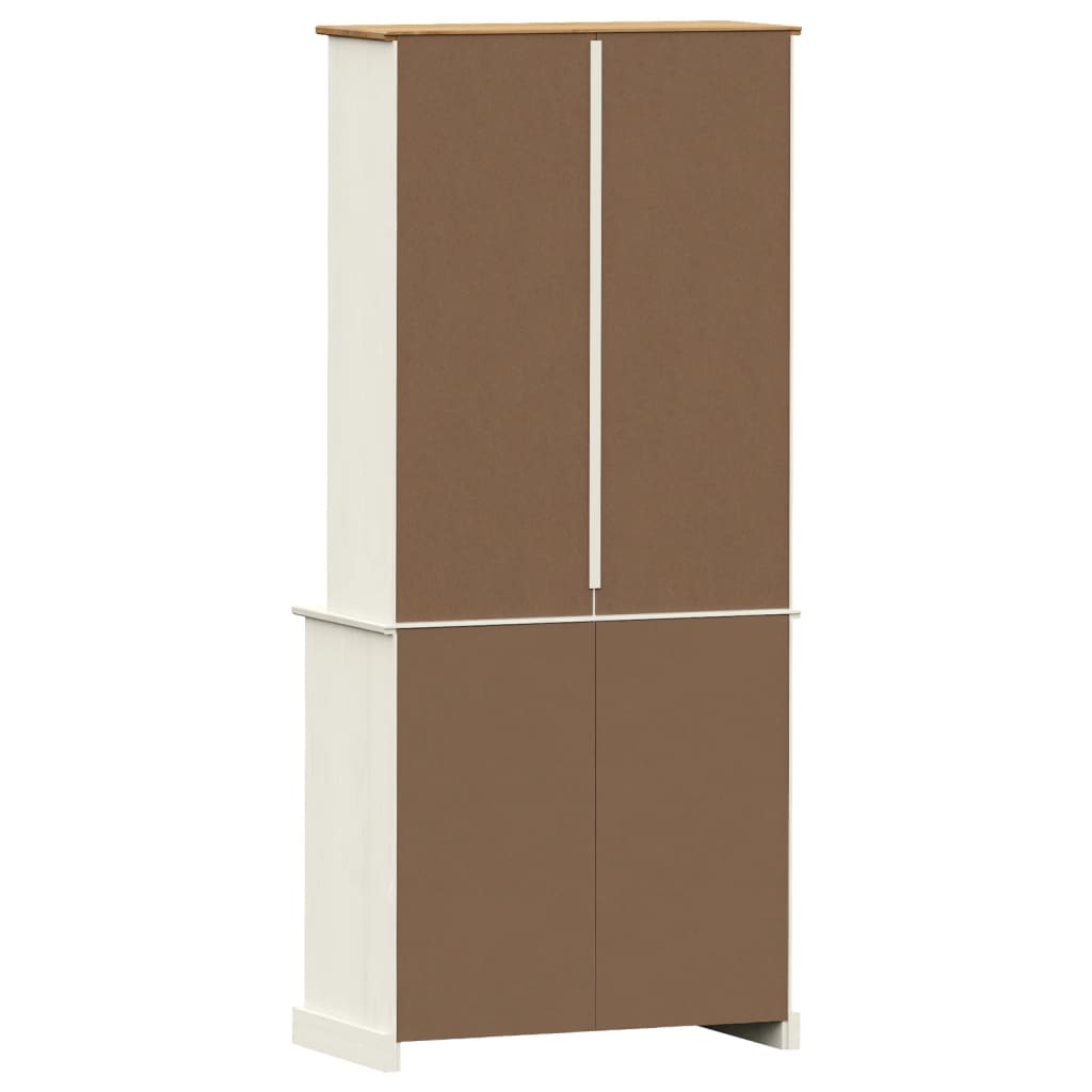vidaXL Kredens VIGO, biały, 78x40x175 cm, lite drewno sosnowe