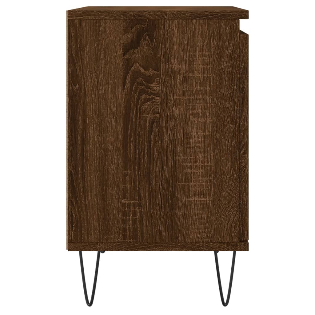 vidaXL Szafka nocna, brązowy dąb, 40x30x50 cm, materiał drewnopochodny