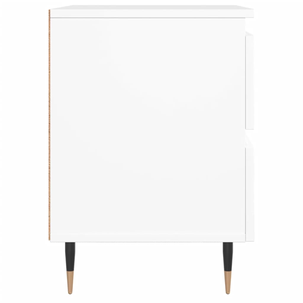 vidaXL Szafka nocna, biała, 40x35x50 cm, materiał drewnopochodny