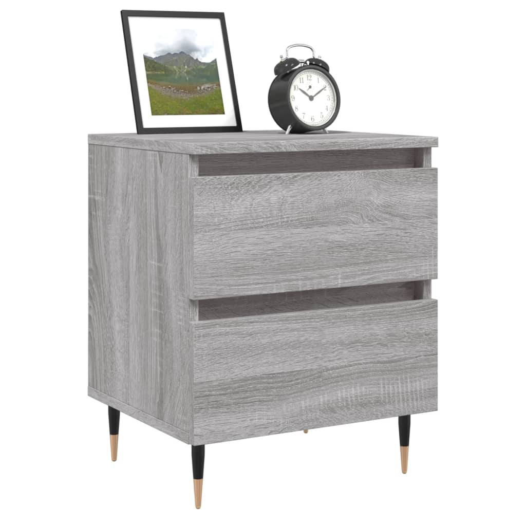 vidaXL Szafka nocna, szary dąb sonoma, 40x35x50 cm