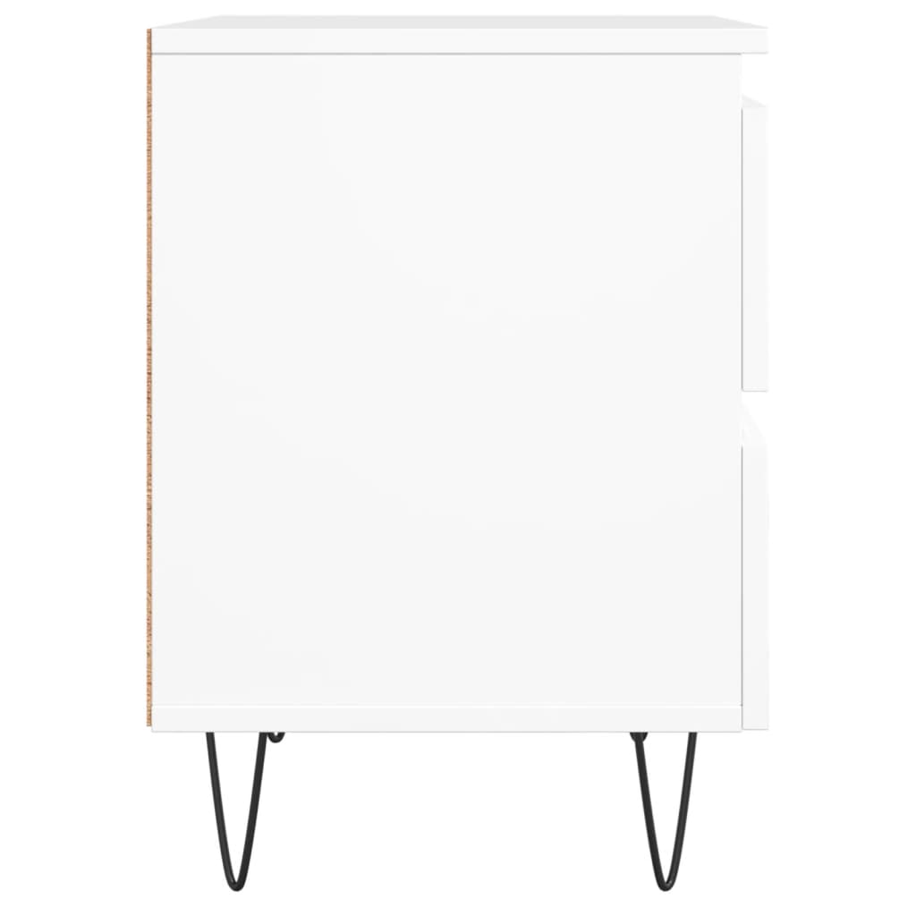 vidaXL Szafka nocna, biała, 40x35x50 cm, materiał drewnopochodny