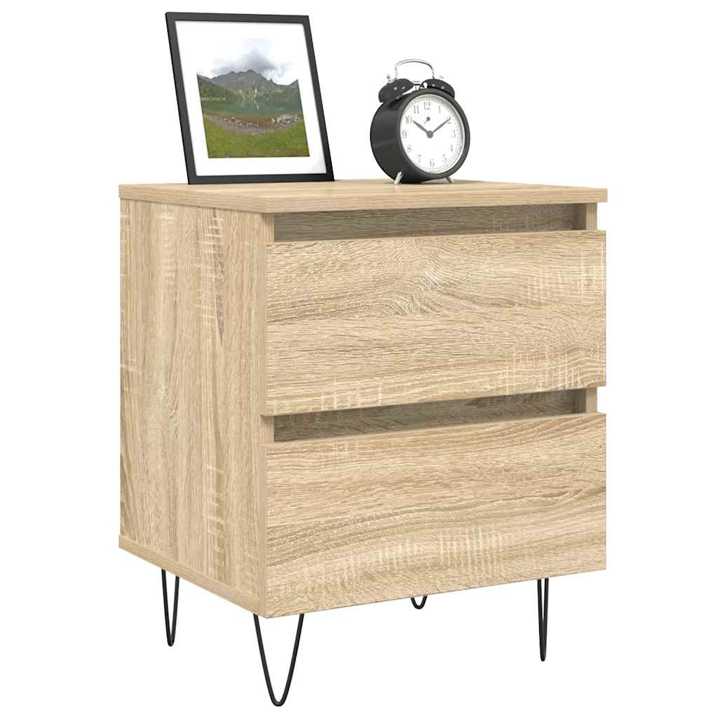 vidaXL Szafka nocna, dąb sonoma, 40x35x50 cm, materiał drewnopochodny