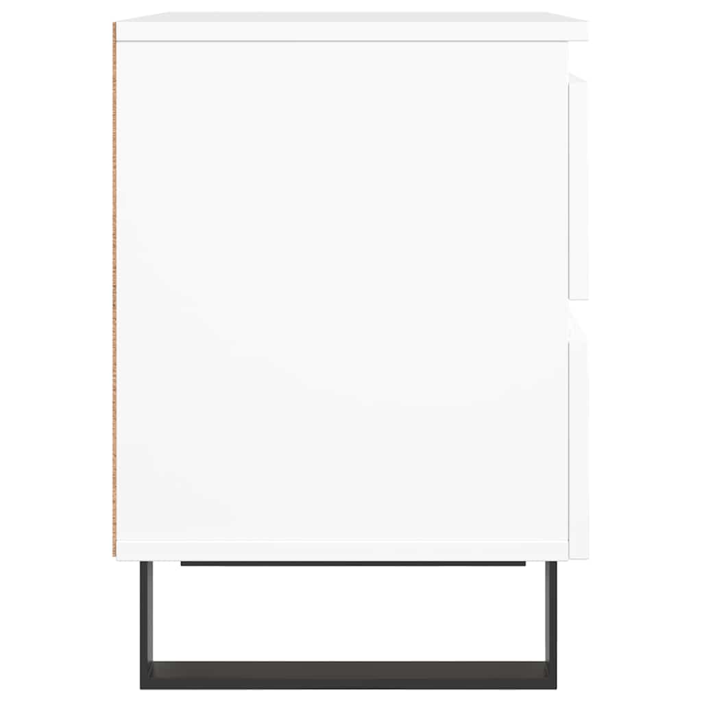 vidaXL Szafka nocna, biała, 40x35x50 cm, materiał drewnopochodny