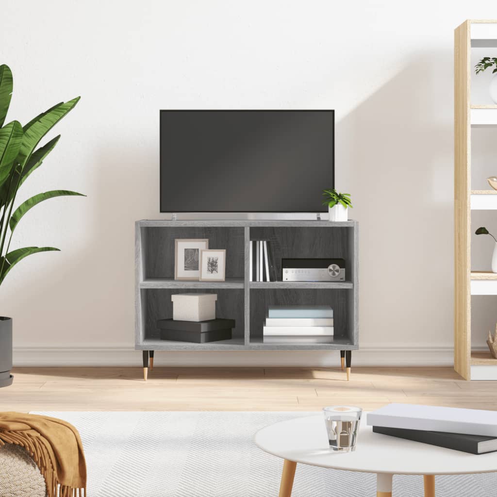 vidaXL Szafka pod TV, szary dąb sonoma, 69,5x30x50 cm