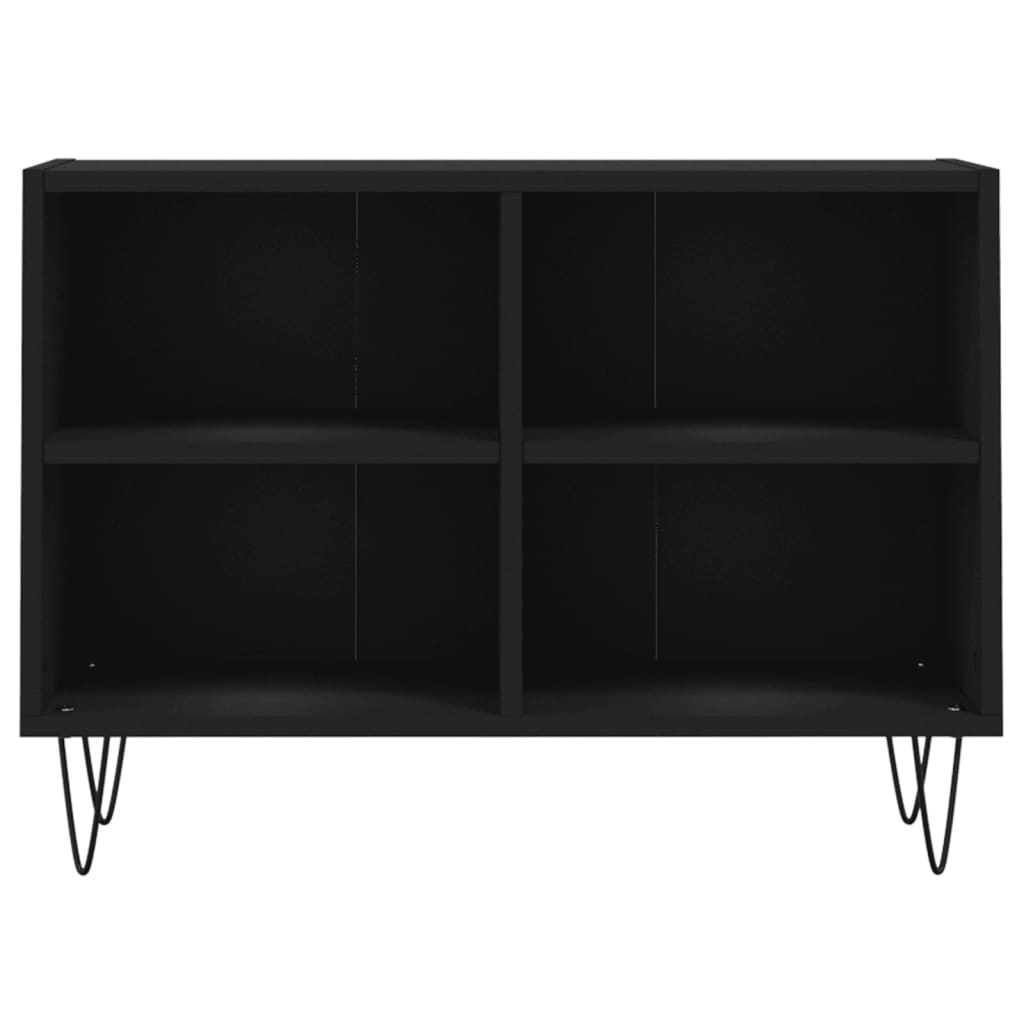 vidaXL Szafka pod TV, czarna, 69,5x30x50 cm, materiał drewnopochodny