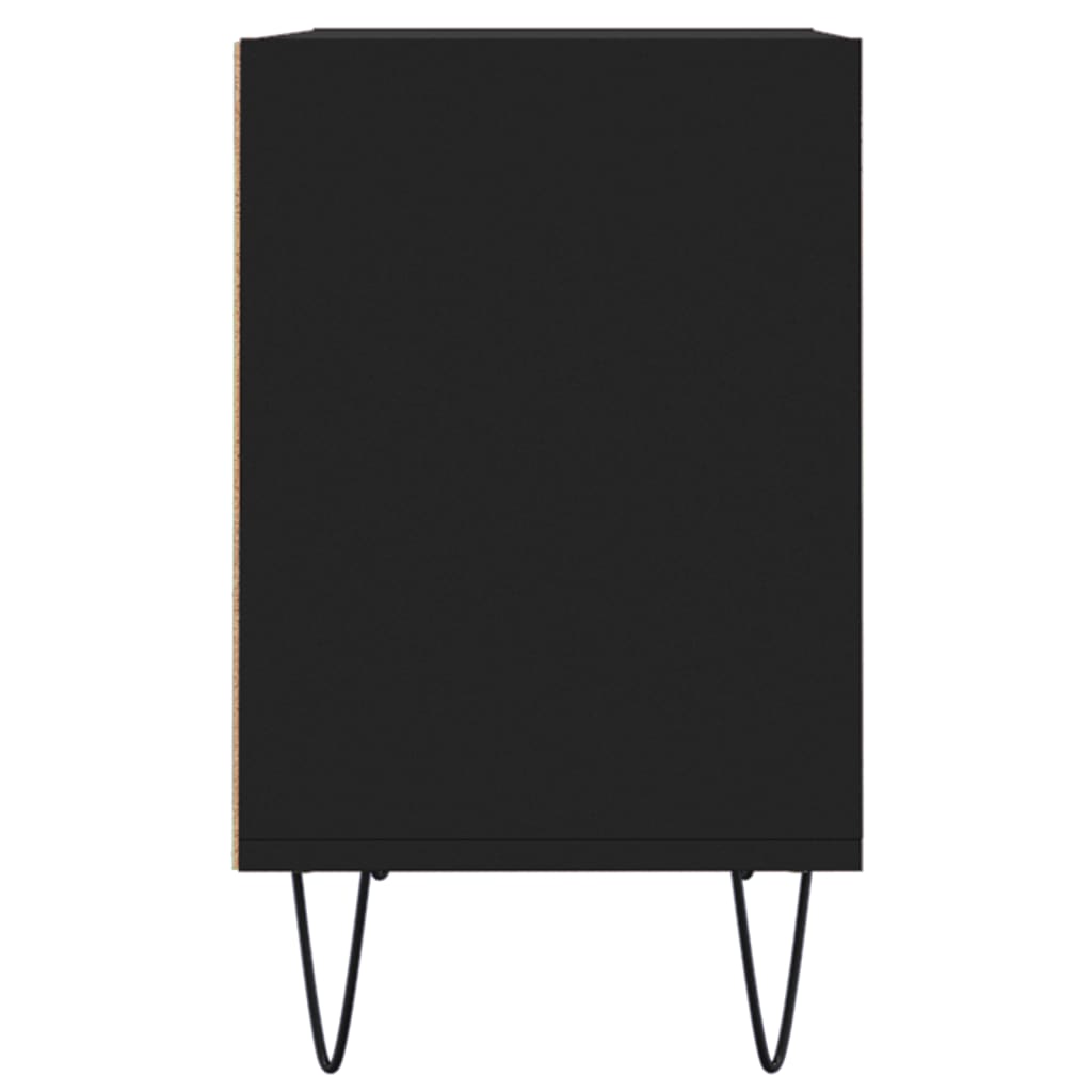 vidaXL Szafka pod TV, czarna, 69,5x30x50 cm, materiał drewnopochodny