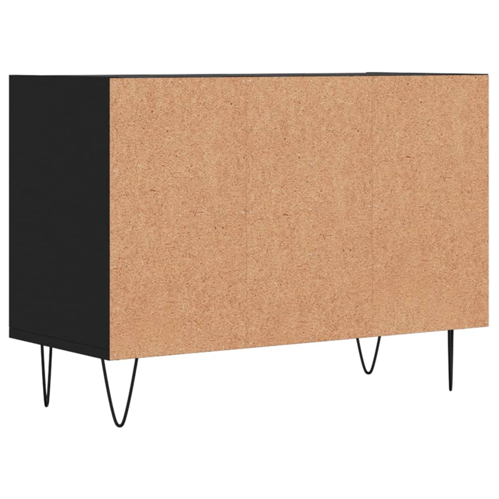 vidaXL Szafka pod TV, czarna, 69,5x30x50 cm, materiał drewnopochodny
