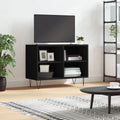 vidaXL Szafka pod TV, czarna, 69,5x30x50 cm, materiał drewnopochodny