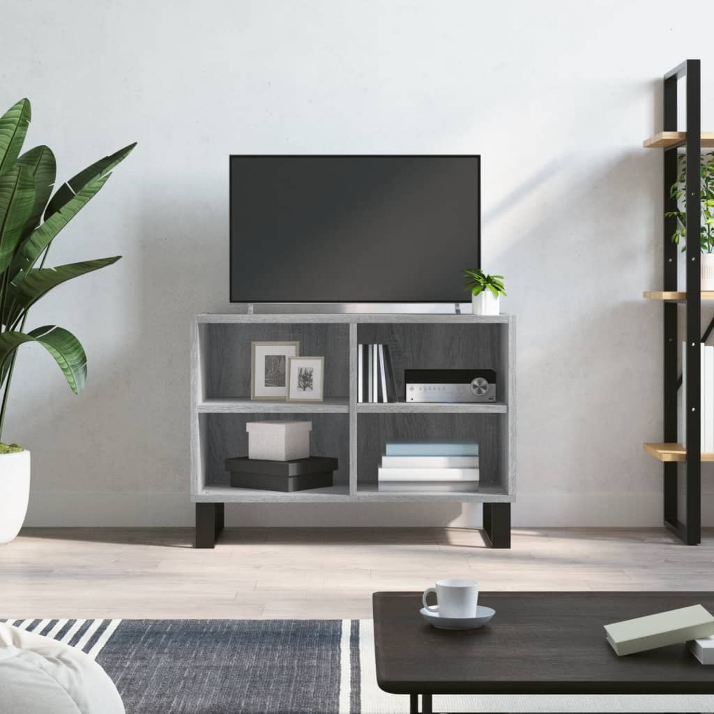 vidaXL Szafka pod TV, szary dąb sonoma, 69,5x30x50 cm