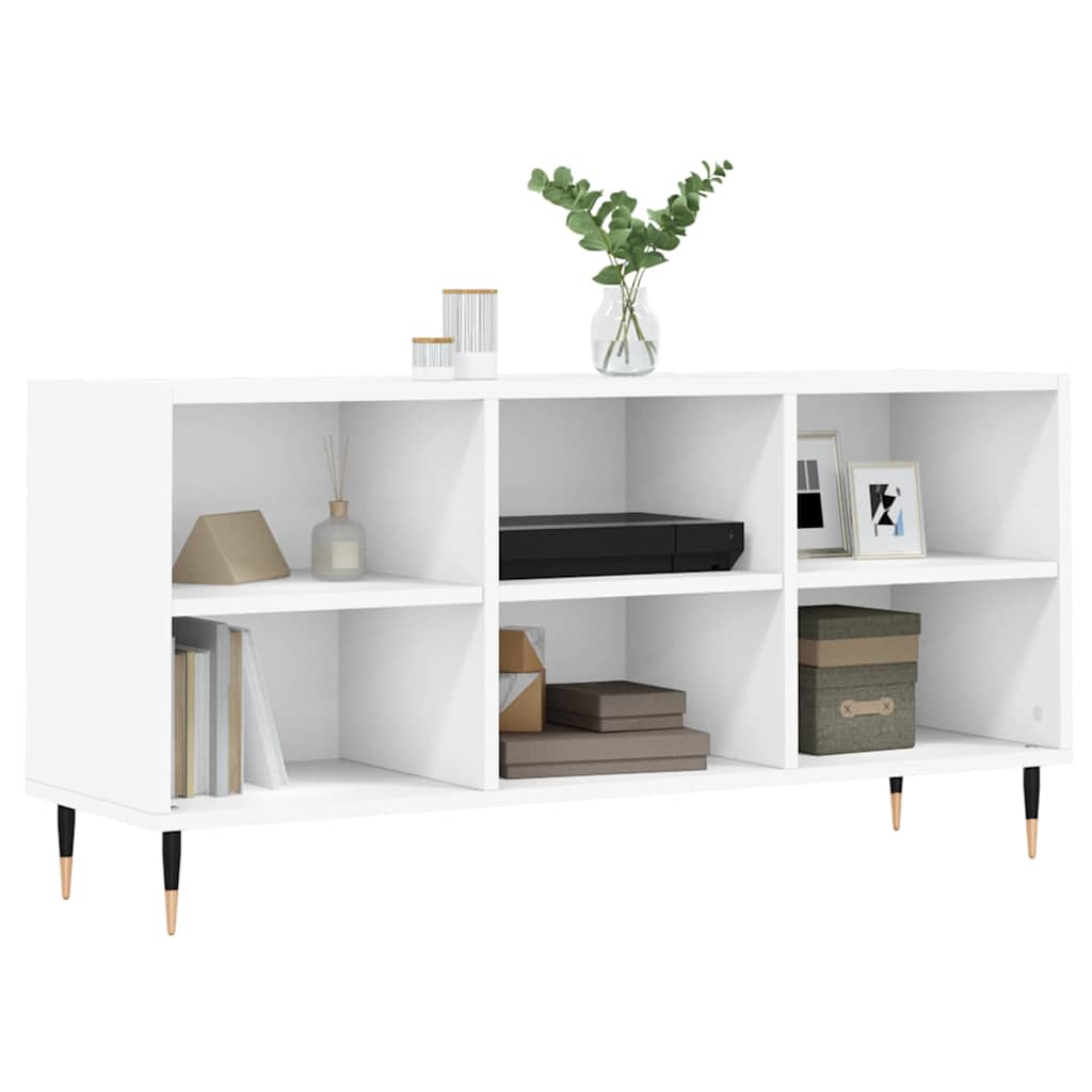 vidaXL Szafka pod TV, biała, 103,5x30x50 cm, materiał drewnopochodny