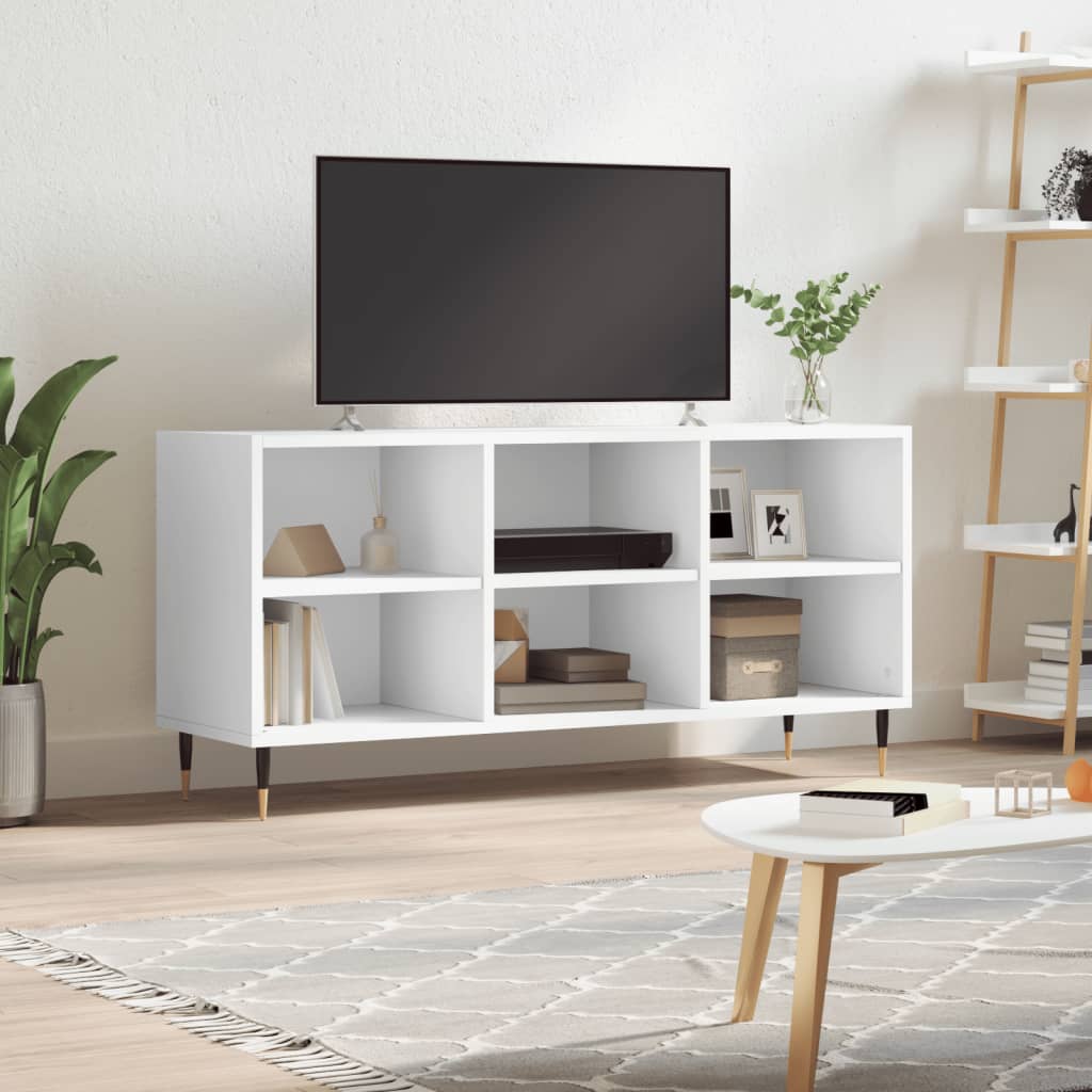 vidaXL Szafka pod TV, biała, 103,5x30x50 cm, materiał drewnopochodny