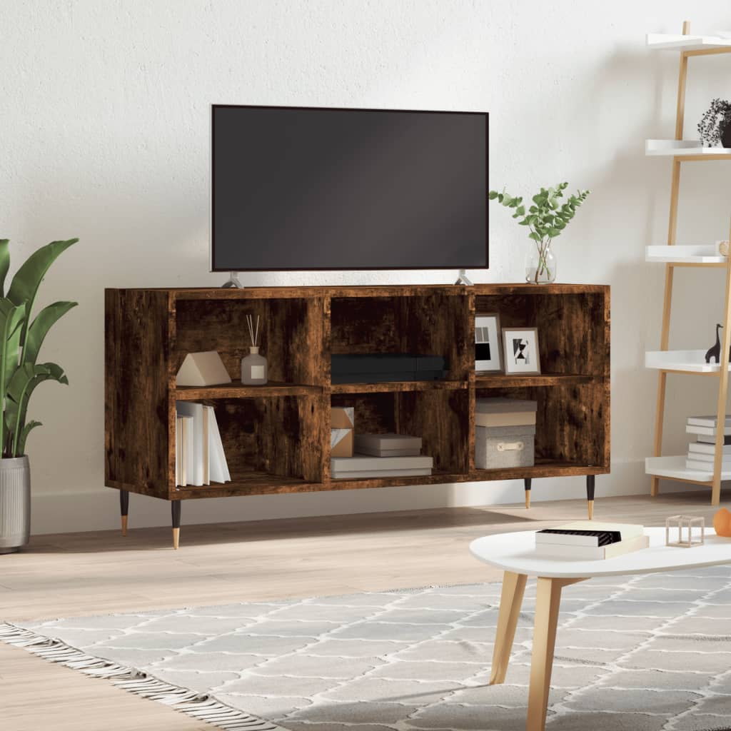 vidaXL Szafka pod telewizor, przydymiony dąb, 103,5x30x50 cm
