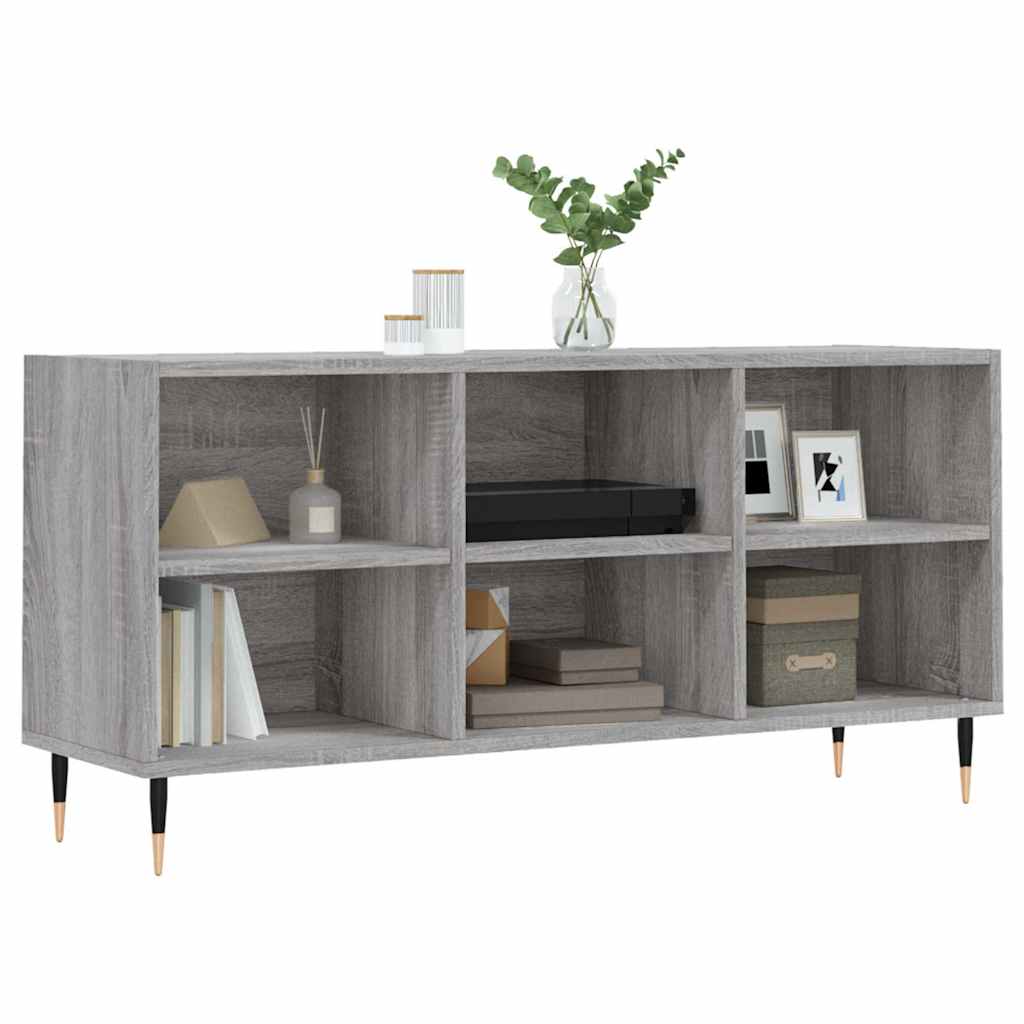 vidaXL Szafka pod TV, szary dąb sonoma, 103,5x30x50 cm
