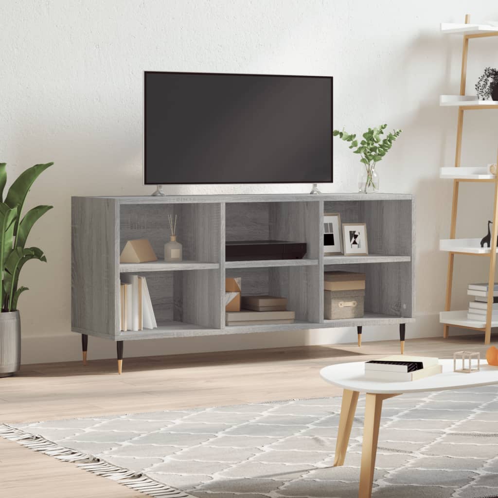 vidaXL Szafka pod TV, szary dąb sonoma, 103,5x30x50 cm