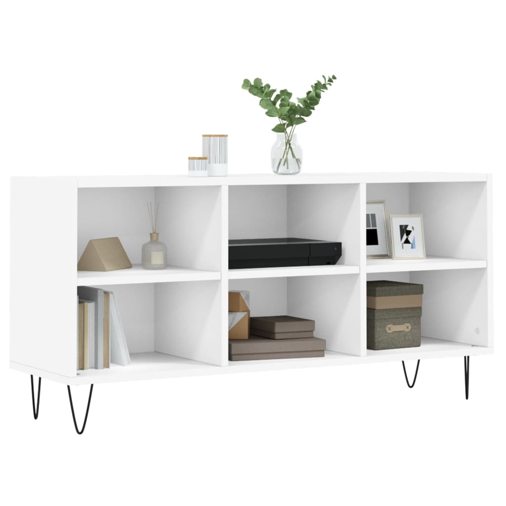 vidaXL Szafka pod TV, biała, 103,5x30x50 cm, materiał drewnopochodny
