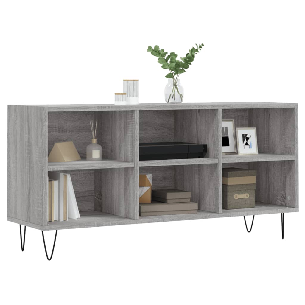 vidaXL Szafka pod TV, szary dąb sonoma, 103,5x30x50 cm