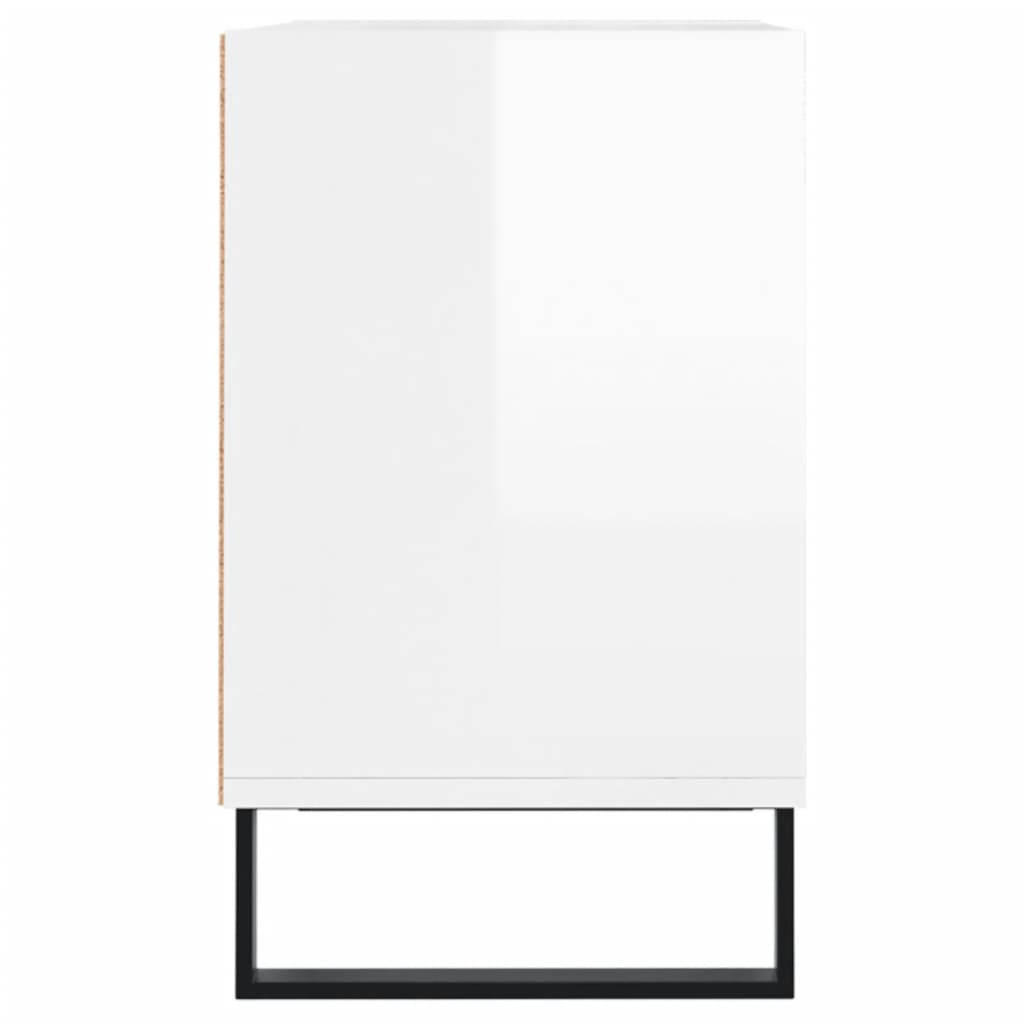 vidaXL Szafka pod TV, biała, wysoki połysk, 103,5x30x50 cm