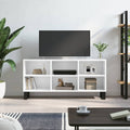 vidaXL Szafka pod TV, biała, wysoki połysk, 103,5x30x50 cm