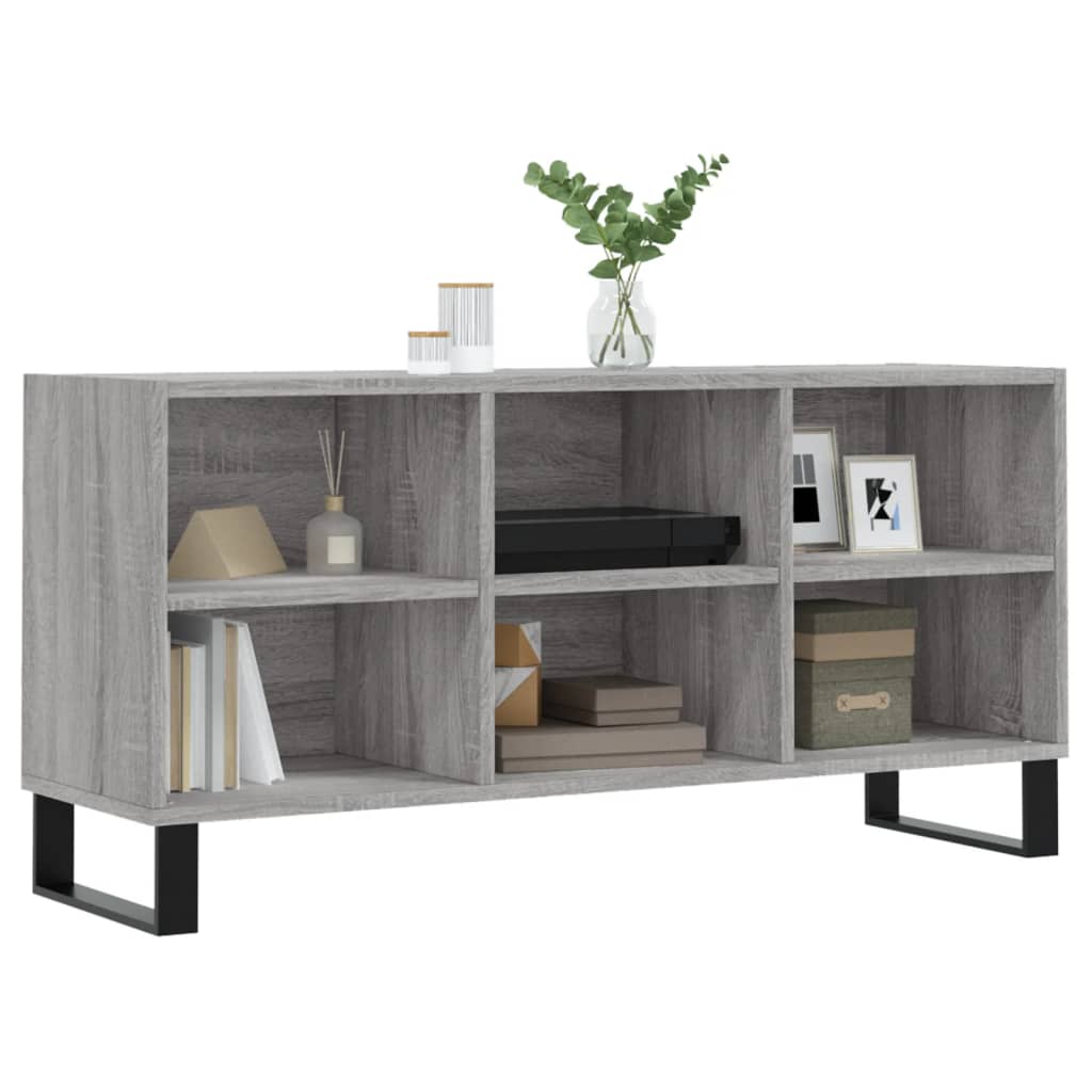 vidaXL Szafka pod TV, szary dąb sonoma, 103,5x30x50 cm