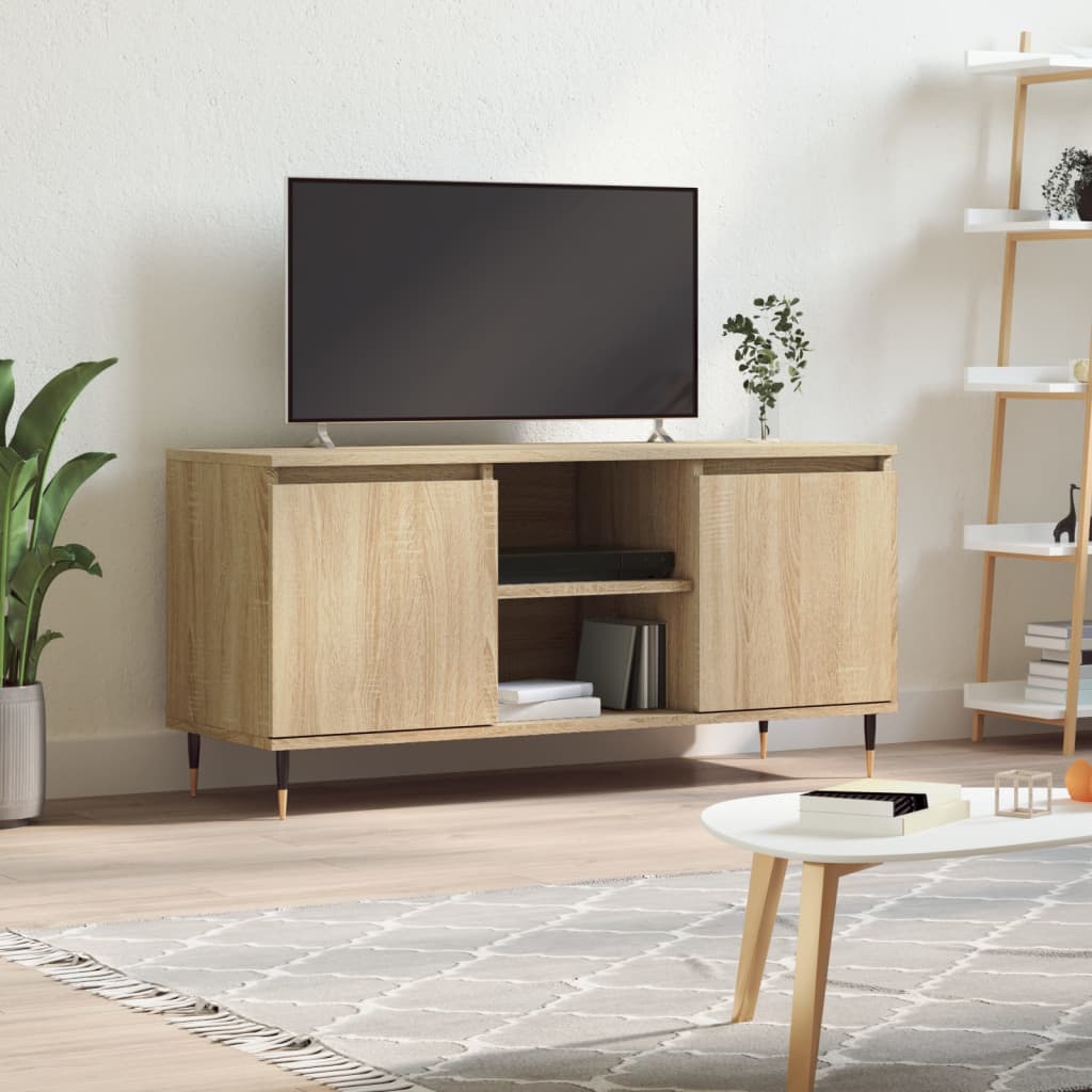 vidaXL Szafka pod telewizor, dąb sonoma, 104x35x50 cm