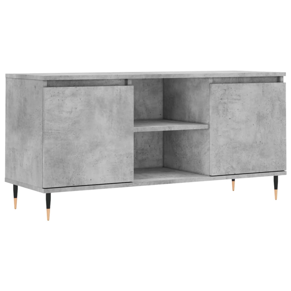 vidaXL Szafka pod TV, szarość betonu, 104x35x50 cm