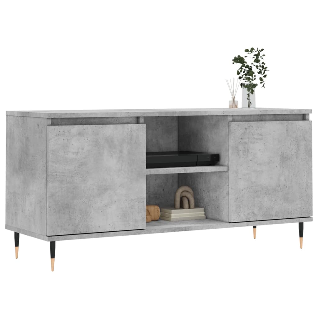 vidaXL Szafka pod TV, szarość betonu, 104x35x50 cm