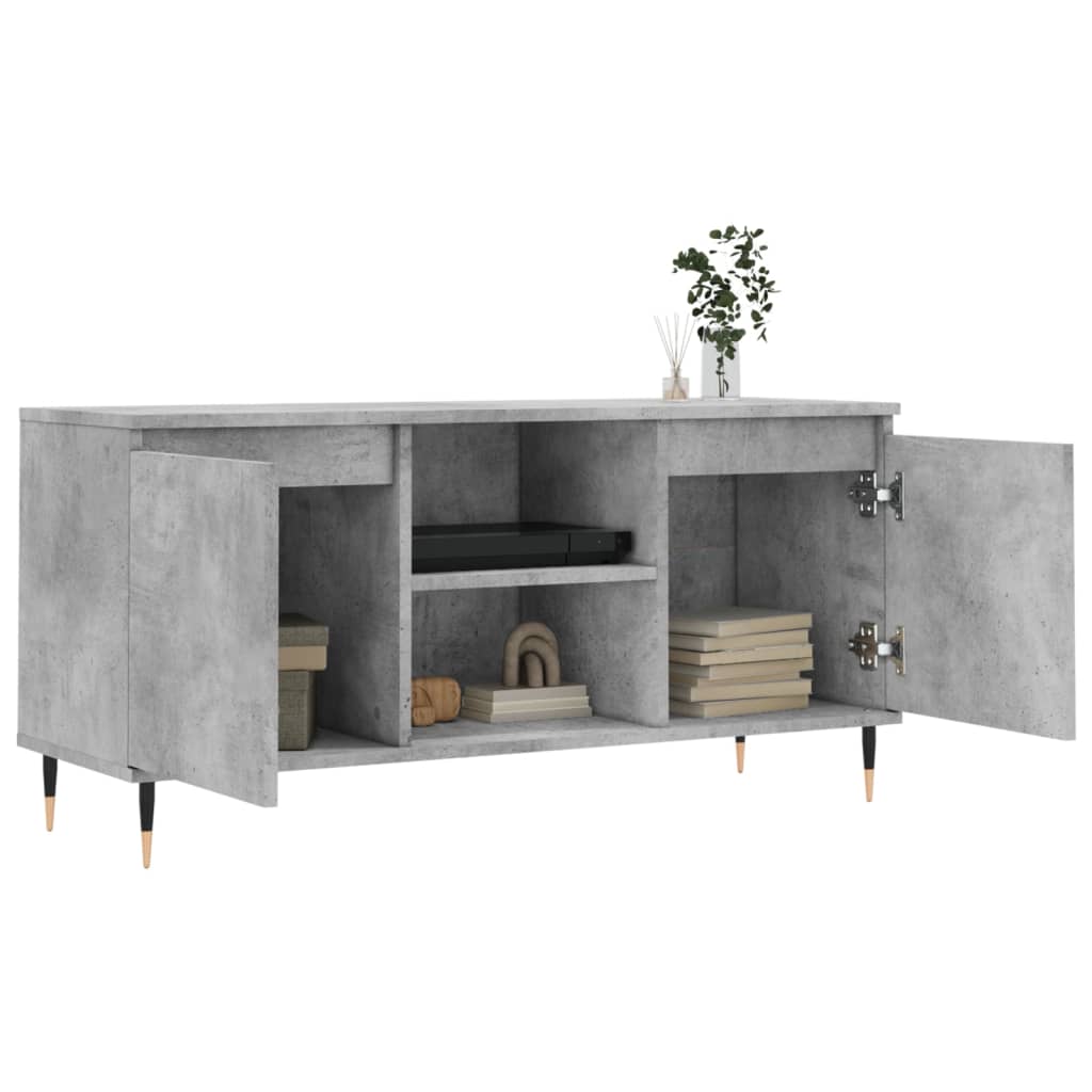vidaXL Szafka pod TV, szarość betonu, 104x35x50 cm