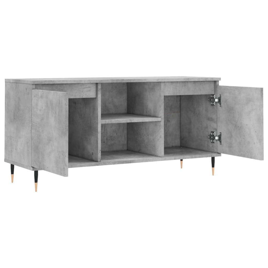 vidaXL Szafka pod TV, szarość betonu, 104x35x50 cm