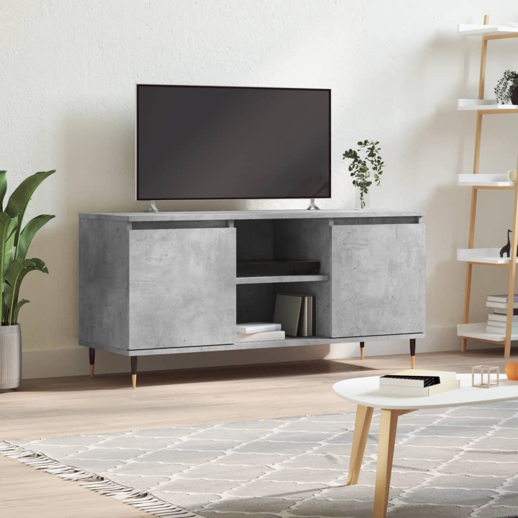 vidaXL Szafka pod TV, szarość betonu, 104x35x50 cm