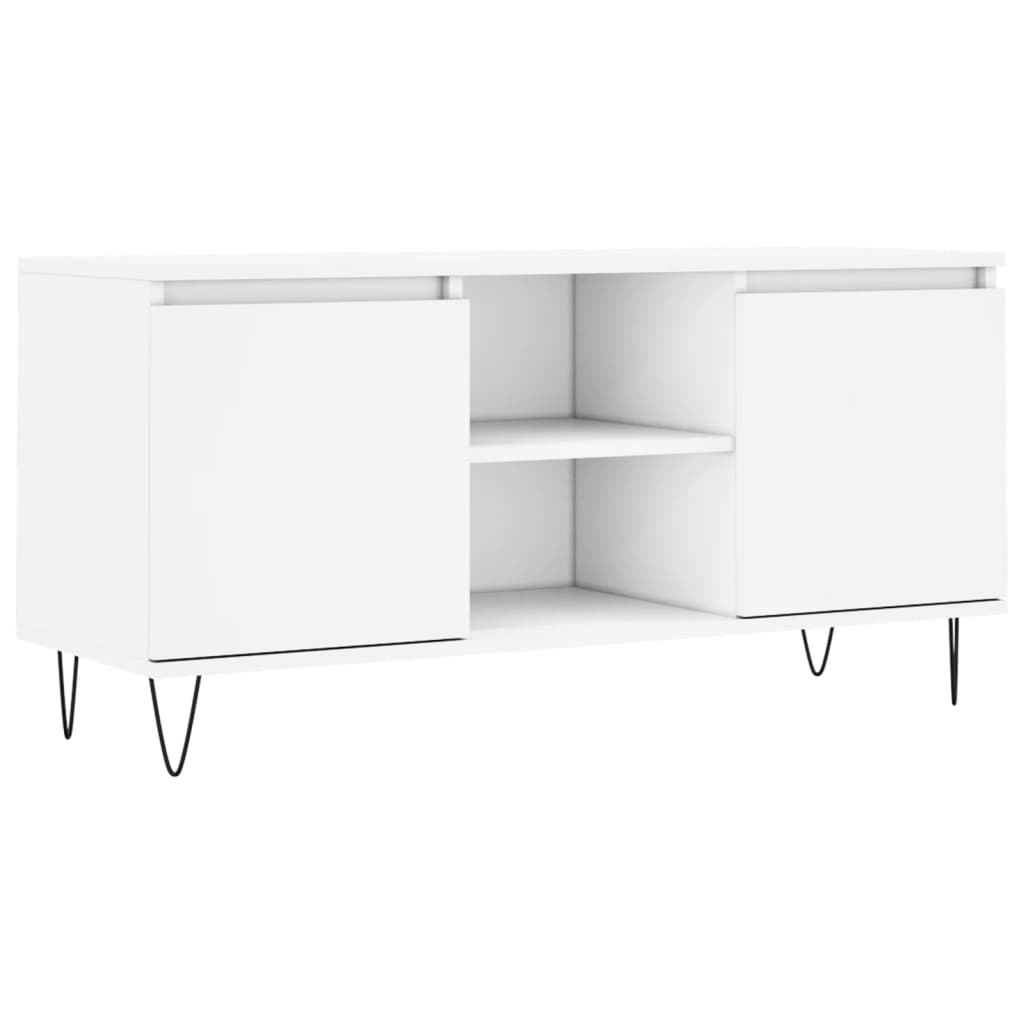 vidaXL Szafka pod TV, biała, 104x35x50 cm, materiał drewnopochodny