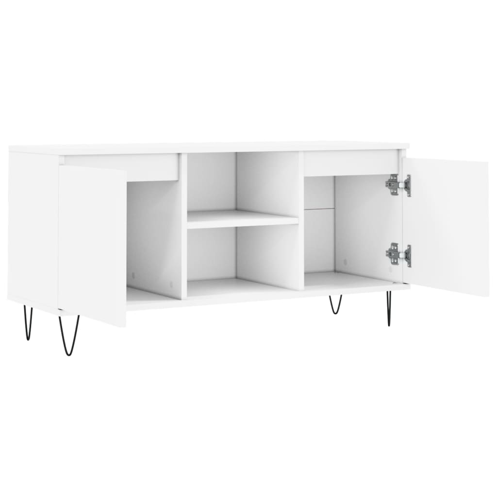 vidaXL Szafka pod TV, biała, 104x35x50 cm, materiał drewnopochodny
