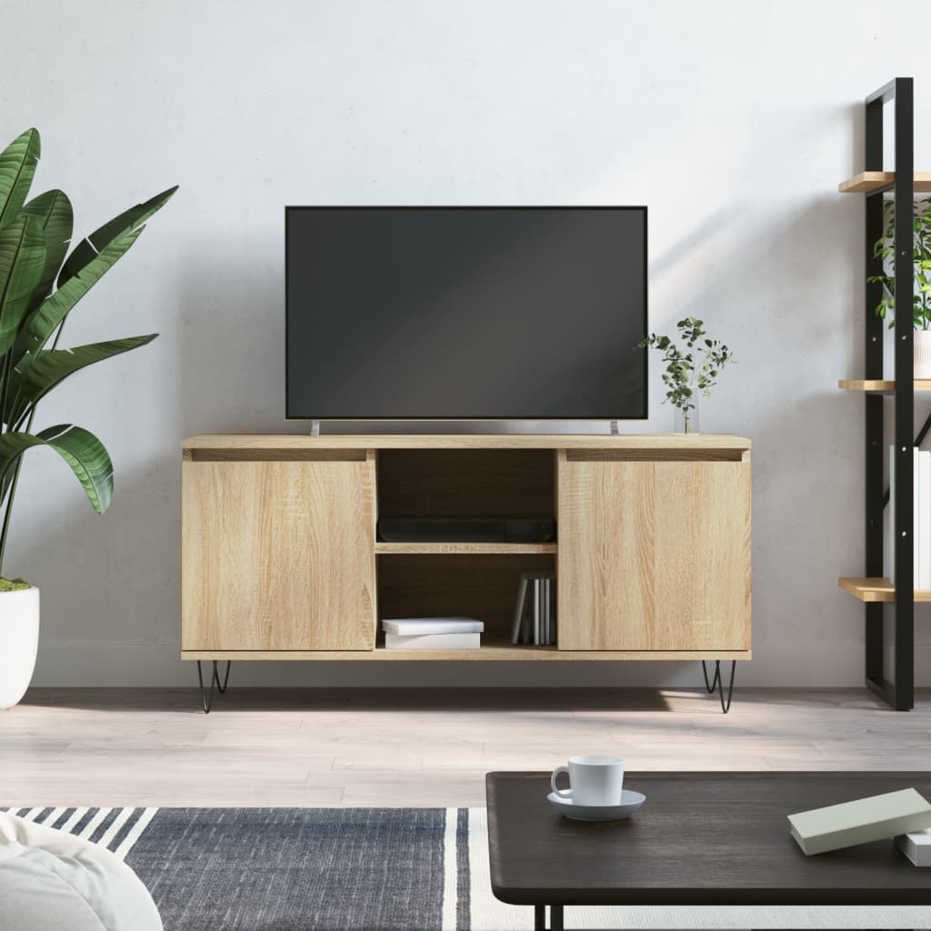 vidaXL Szafka pod telewizor, dąb sonoma, 104x35x50 cm