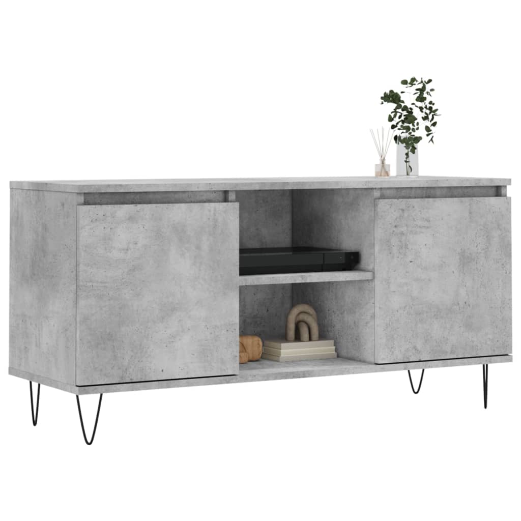 vidaXL Szafka pod TV, szarość betonu, 104x35x50 cm