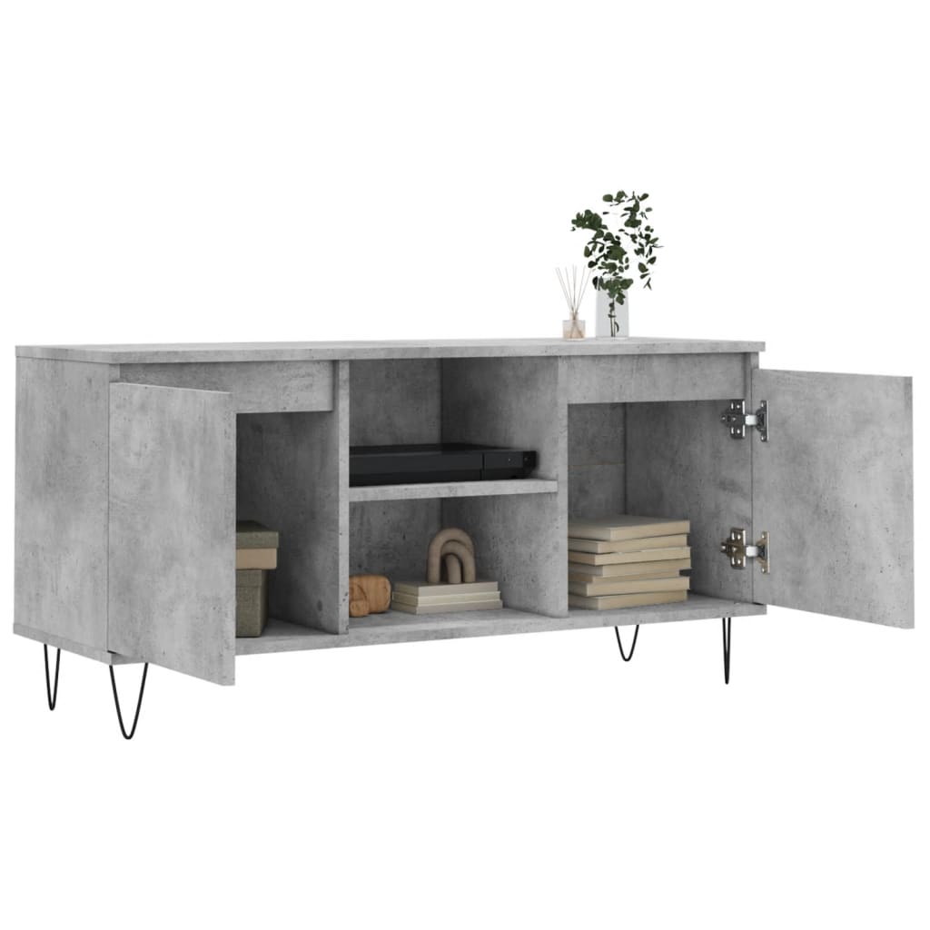 vidaXL Szafka pod TV, szarość betonu, 104x35x50 cm
