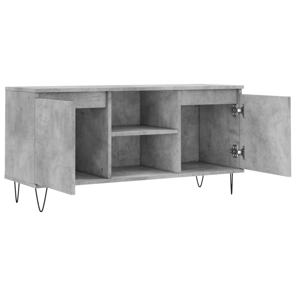 vidaXL Szafka pod TV, szarość betonu, 104x35x50 cm