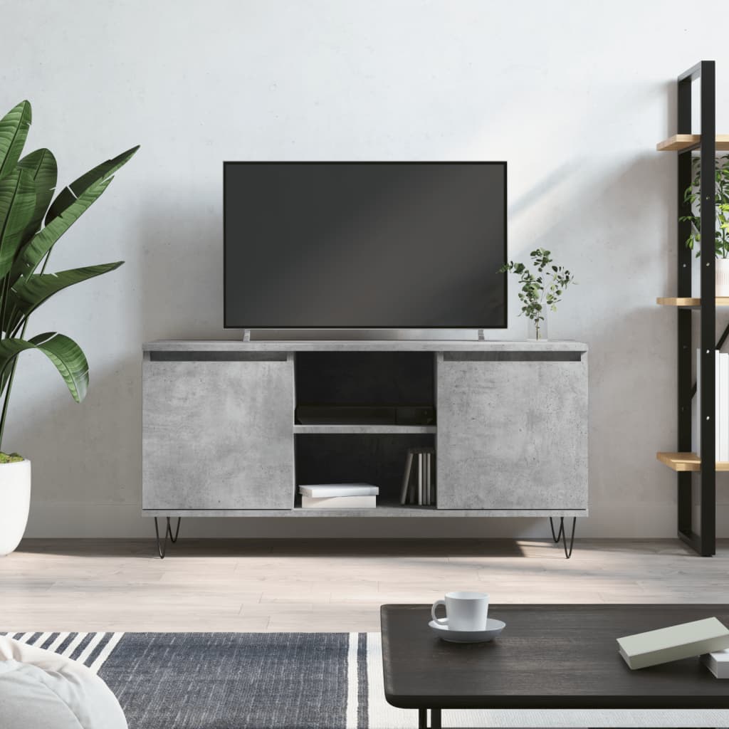 vidaXL Szafka pod TV, szarość betonu, 104x35x50 cm