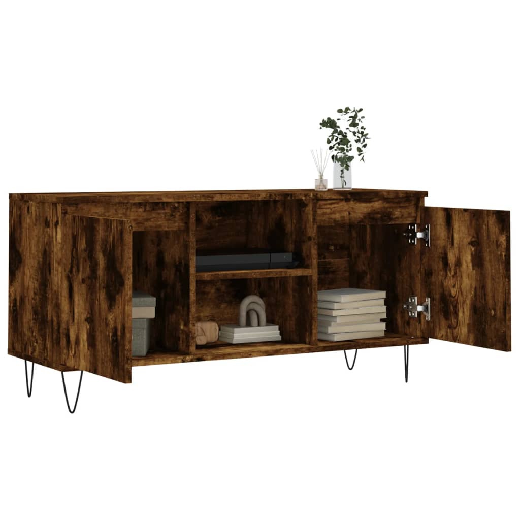 vidaXL Szafka pod telewizor, przydymiony dąb, 104x35x50 cm