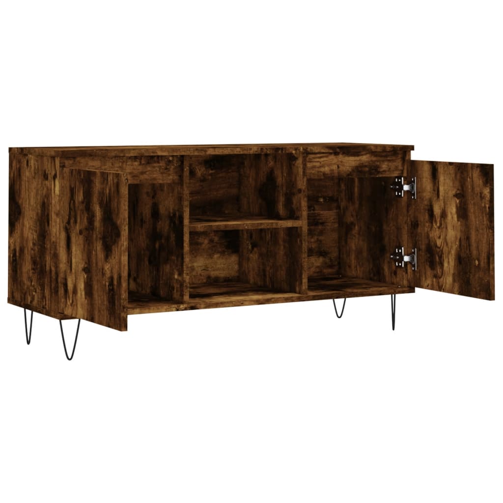 vidaXL Szafka pod telewizor, przydymiony dąb, 104x35x50 cm